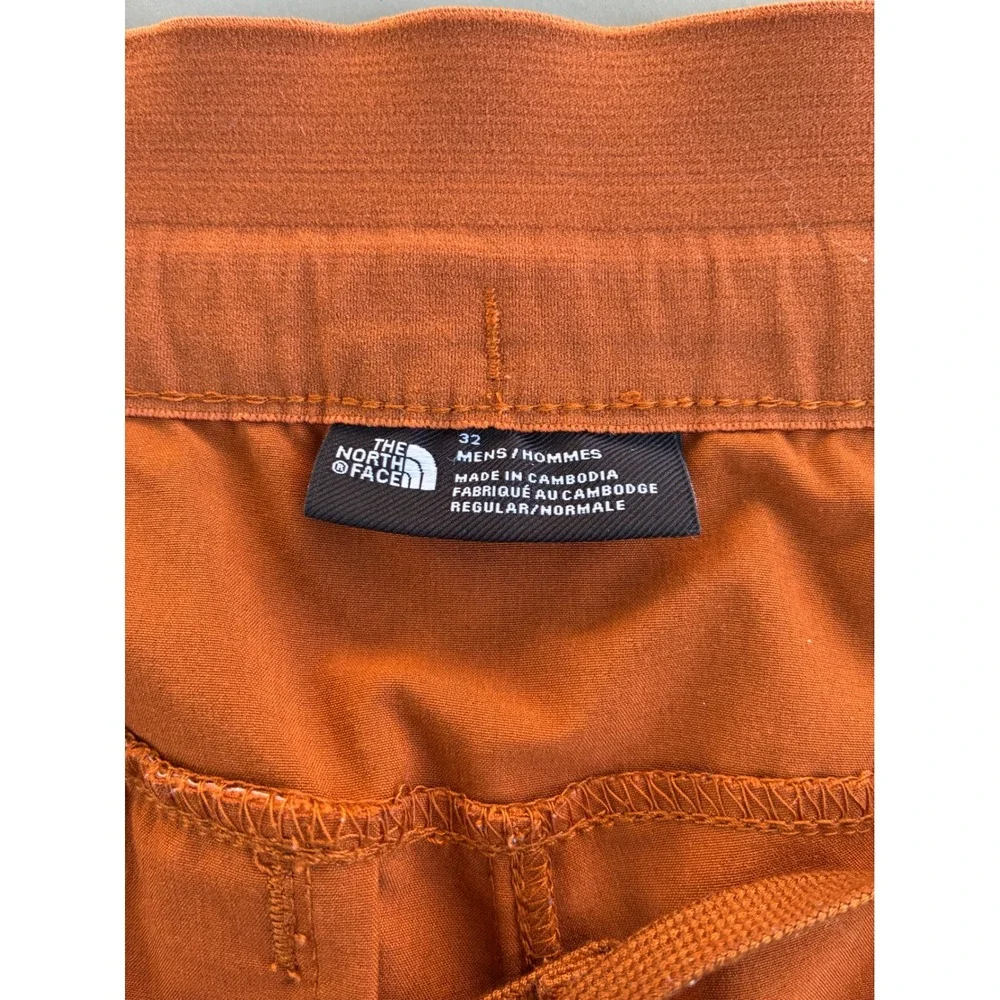 The North Face Mens 32 Burnt Orange Hiking Shorts Stretch Technical